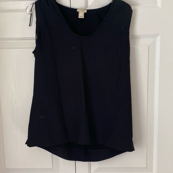 J. Crew Factory Shoulder-tie cami top Black Size 2 - Picture 2 of 6